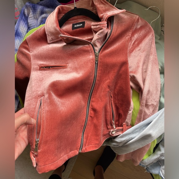 Super stylish Velvet-like HUDSON Moto jacket GIRLS (L) - Picture 4 of 7